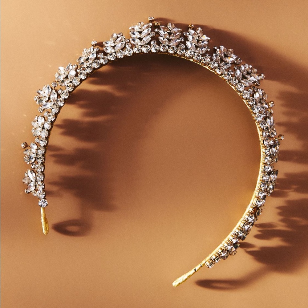 Twigs & Honey Carlotta gold crystal tiara (MSRP $290)